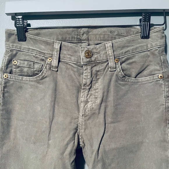7 FOR ALL MAN KIND Tan Corduroy Skinny Pants - Picture 6 of 7
